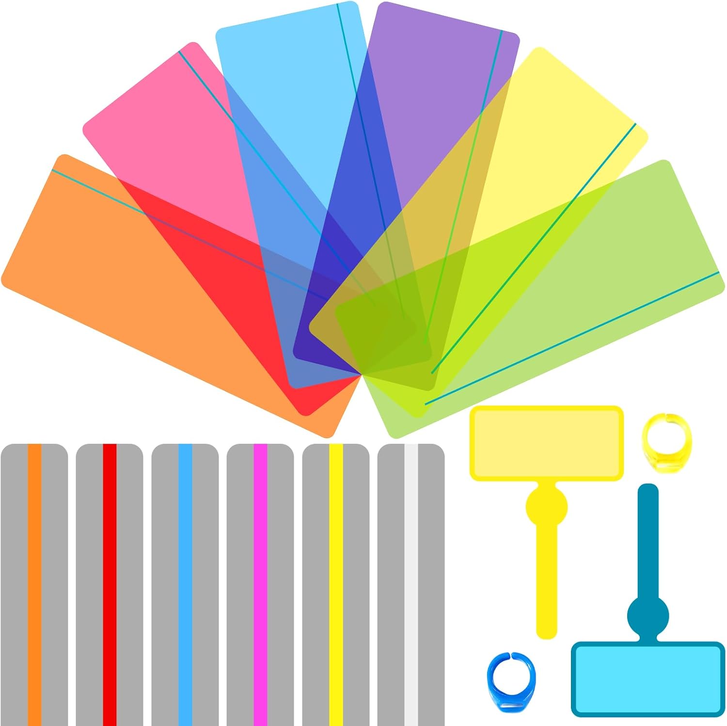 16 Pcs Bandes de Lecture Guidée Dyslexie